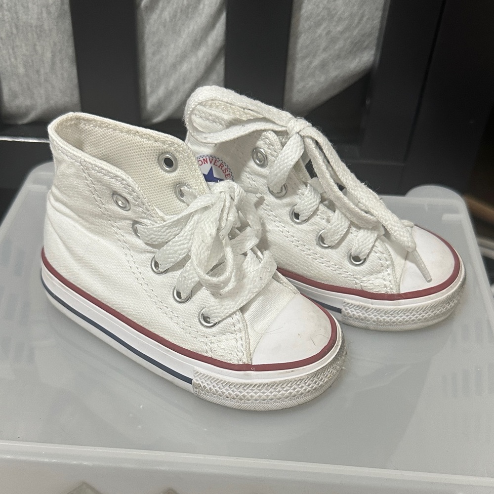 Converse Toddler White Canvas High-Tops